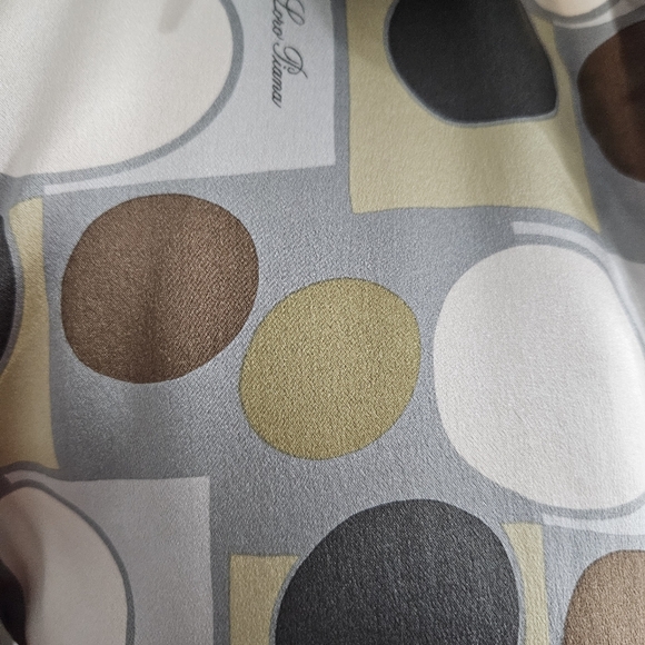 Loro Piana 100% Silk Geometric Print Quiet Luxury 40 Made in Italy Retro Chic - Picture 6 of 15